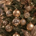 Set de 35 Esferas Navideñas de Poliestireno de 6 Cm Color Cobre