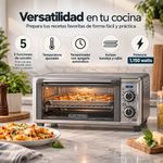 Horno Tostador con Freidora de Aire con 5 Funciones Color Plateado
