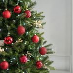 Set de 35 Esferas Navideñas de Poliestireno de 6 Cm Color Rojo
