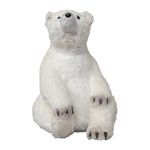 Oso Decorativo Navideño Sentado de 23 x 22 x 31 cm Color Blanco