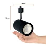 Lámpara Spot LED para Riel en Color Negro