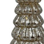 Pino de Vidrio con Luz LED de 37 cm para Decoración Navideña Plata