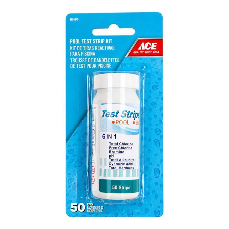 Kit de Tiras Reactivas de Prueba 6 en 1 para Piscina, 50 Unidades