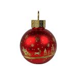 Esfera de Vidrio con Luz LED y Diseño de 21 cm para Decoración Navideña Roja
