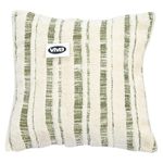 Cojín Relleno de 45 × 45 Cm con Diseño de Rayas Color Verde