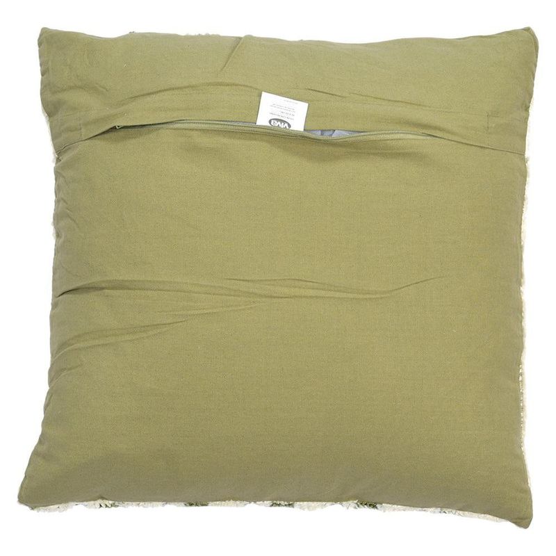 Cojín Relleno de 45 × 45 Cm con Diseño de Rayas Color Verde