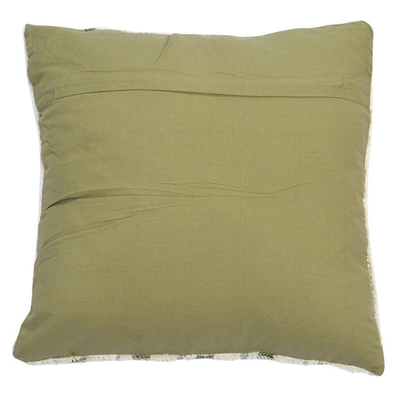 Cojín Relleno de 45 × 45 Cm con Diseño de Rayas Color Verde