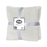 Set de 2 Cojines Estilo Espiga de 40 x 40 Cm Color Gris Claro
