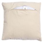 Cojín Relleno de 45 × 45 Cm con Diseño de Rayas Color Beige