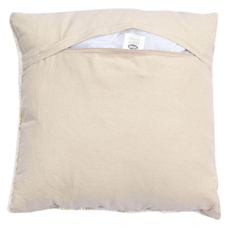 Cojín Relleno de 45 × 45 Cm con Diseño de Rayas Color Beige