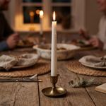 Set de 4 Velas Taper Blancas de 24.5 cm