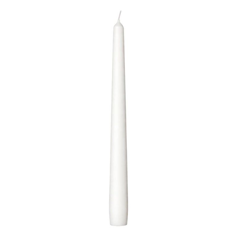 Set de 4 Velas Taper Blancas de 24.5 cm