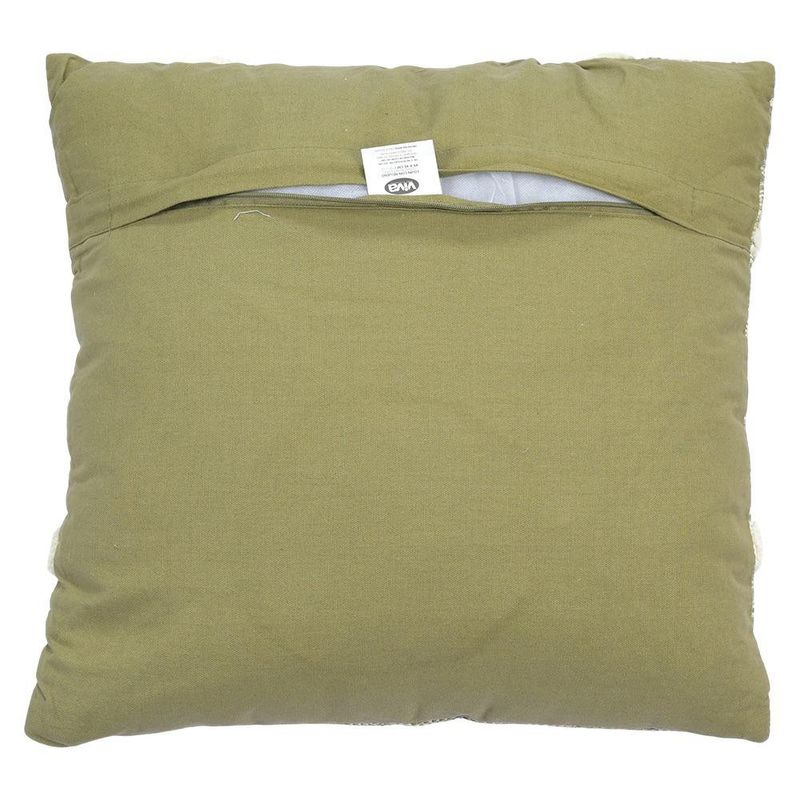 Cojín Relleno de 45 × 45 Cm con Diseño Geométrico Color Verde