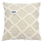 Cojín Relleno de 45 x 45 Cm Patrón Geométrico Color Beige