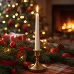 Set de 4 Velas Taper Blancas de 24.5 cm