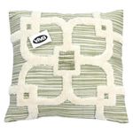 Cojín Relleno de 45 × 45 Cm con Diseño Geométrico Color Verde