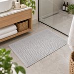 Alfombra de Baño Diseño Líneas 40 x 70 Cm Color Gris