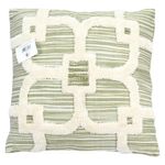 Cojín Relleno de 45 × 45 Cm con Diseño Geométrico Color Verde