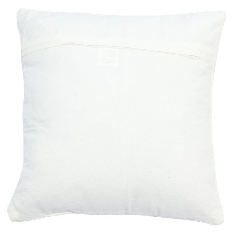 Cojín Relleno Tejido de Algodón de 45 × 45 Cm con Diseño de Rombos Color Blanco