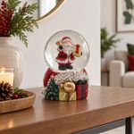 Bola de Agua Navideña con Santa y Regalos Decorativos de 4.5 cm