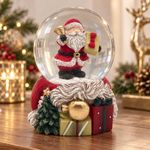 Bola de Agua Navideña con Santa y Regalos Decorativos de 4.5 cm