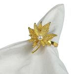 Set de 2 Anillos para Servilleta de Metal con Diseño de Pascua Dorados