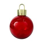Esfera de Vidrio con Luz LED de 35 cm para Decoración Navideña Roja