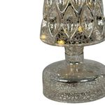 Pino de Vidrio con Luz LED de 32 cm para Decoración Navideña Plata