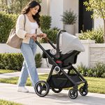 Travel System Cosmos con Carruaje y Portabebés Gris Arena y Negro