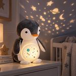 Pingüino de Peluche Proyector Musical con Luz y Sonidos 26 cm