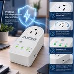 Protector de Voltaje 1 Salida Forza FVP-1201B 900 J 1800 W Color Blanco