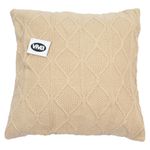 Cojín Relleno Tejido de 45 x 45 Cm con Diseño de Rombos Color Beige