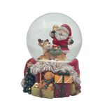 Bola de Agua Navideña con Santa, Reno y Regalos Decorativos de 6.5 cm