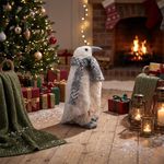 Pingüino Decorativo Navideño de 17 x 17 x 29 cm Color Blanco