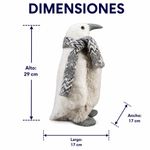 Pingüino Decorativo Navideño de 17 x 17 x 29 cm Color Blanco