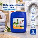 Detergente Líquido para Ropa 5 Galones para 160 Cargas Aroma Frescura Primaveral