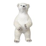 Oso Decorativo Navideño de 23 x 20 x 42 cm Color Blanco