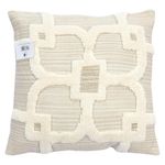 Cojín Relleno de 45 × 45 Cm con Diseño Geométrico Color Beige