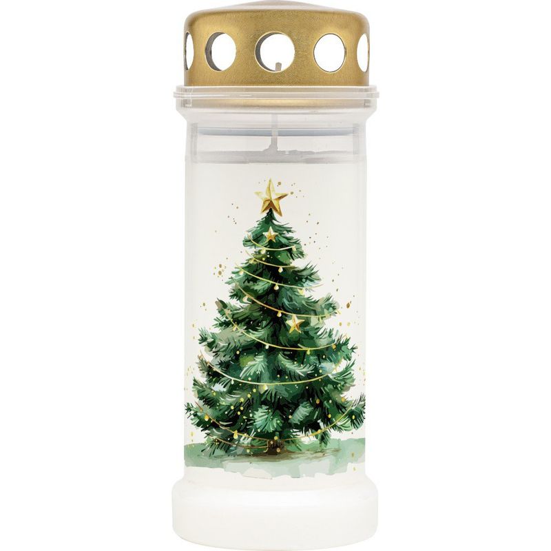 Vela Luz Memorial con Diseño de Árbol de Navidad
