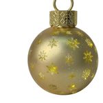 Esfera de Vidrio con Luz LED y Diseño de 19 cm para Decoración Navideña Dorada