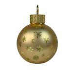 Esfera de Vidrio con Luz LED y Diseño de 19 cm para Decoración Navideña Dorada