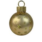 Esfera de Vidrio con Luz LED y Diseño de 19 cm para Decoración Navideña Dorada
