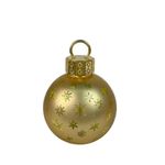 Esfera de Vidrio con Luz LED y Diseño de 19 cm para Decoración Navideña Dorada