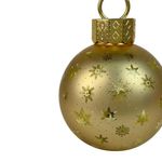 Esfera de Vidrio con Luz LED y Diseño de 19 cm para Decoración Navideña Dorada