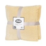 Set de 2 Cojines de 40 x 40 Cm con Diseño de Espiga Color Amarillo