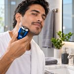 Afeitadora Facial Recargable Color Azul