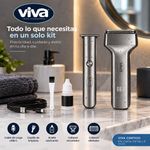 Set de Rasuradora y Recortadora Eléctricas Recargables con Accesorios Color Gris
