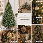 Ramo Decorativo Navideño Dorado con Follaje 8 Plg