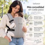 Cargador de Bebé Tipo Mochila 6606 con Tirantes Acolchados Ajustables Color Gris