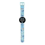 Reloj LED Infantil Disney Stitch en Color Azul Claro
